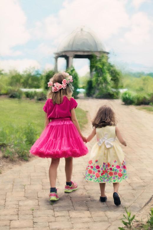Free stock image of Little Girls Walking created by Pixabay