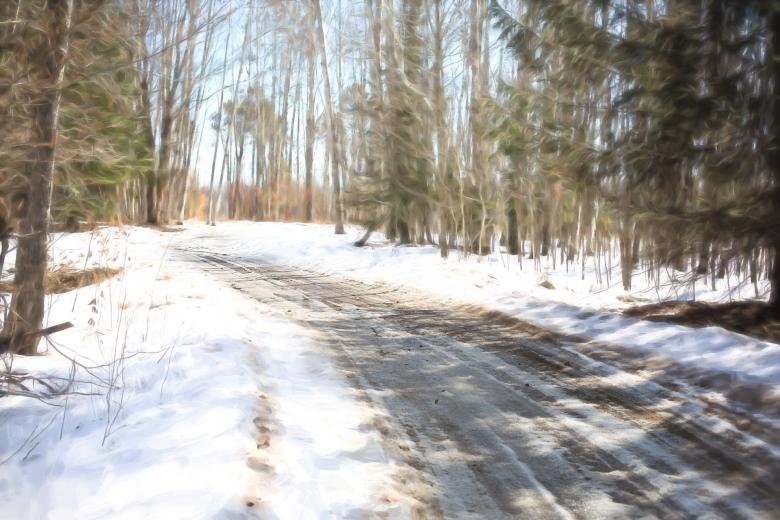Free stock image of Road in Winter created by Pixabay