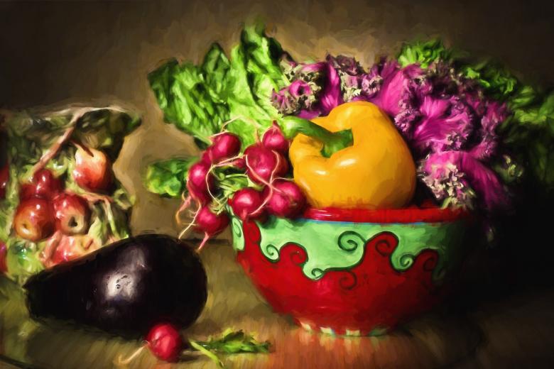 Free stock image of Painted Vegetables created by Pixabay
