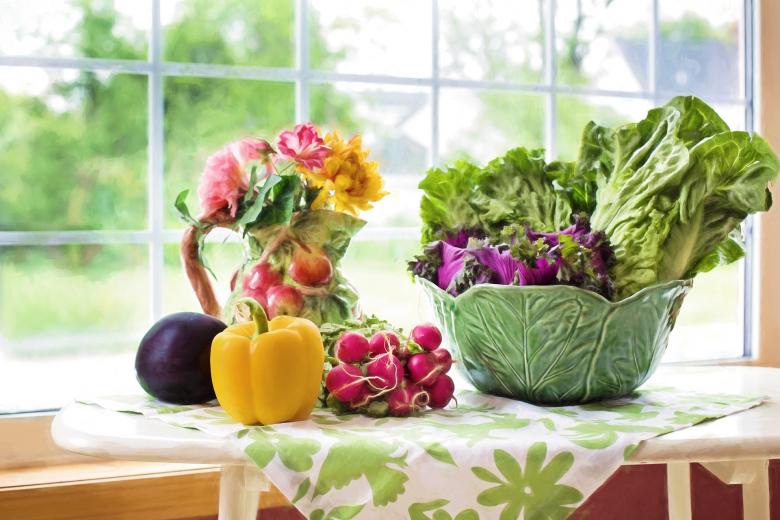 Free stock image of Vegetables on the Table created by Pixabay
