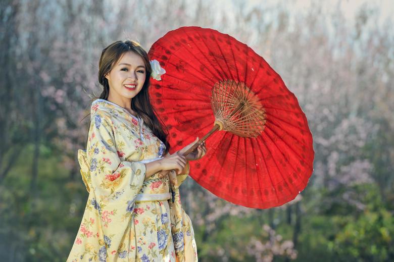 Free stock image of Beauty with Umbrella created by Pixabay