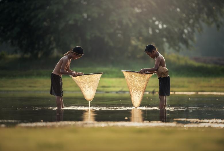 Free stock image of Kids Fishing created by Pixabay