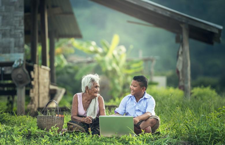 Free stock image of Teaching Grandmother created by Pixabay