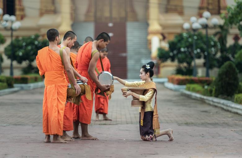 Free stock image of Group of Monks created by Pixabay