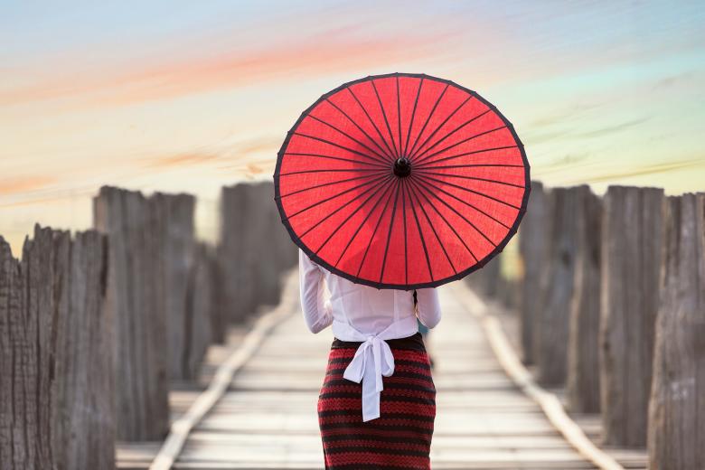 Free stock image of Girl with the Umbrella created by Pixabay