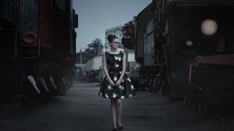 Free stock image of Girl with the Trains created by Pixabay