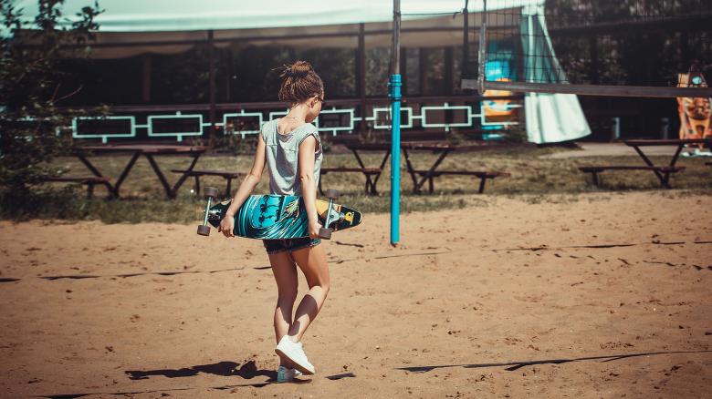 Free stock image of Girl on the Beach created by Pixabay