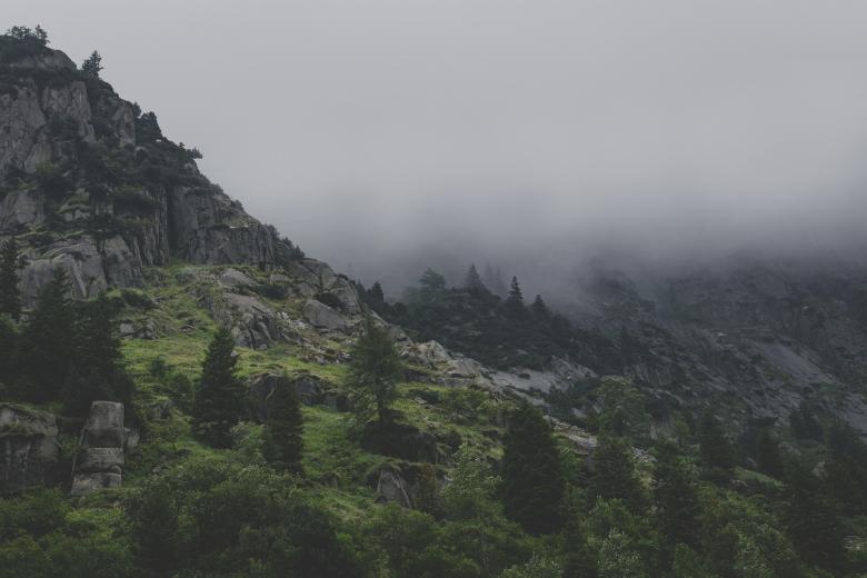 Free stock image of Foggy Mountains created by Pixabay