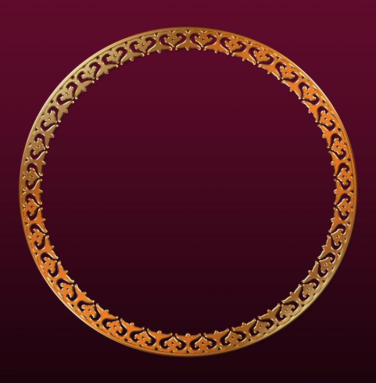 Free stock image of Round Golden Framing created by Pixabay