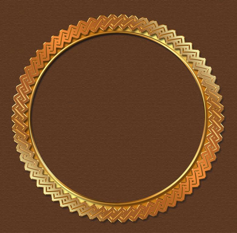 Free stock image of Round Gold Framing created by Pixabay