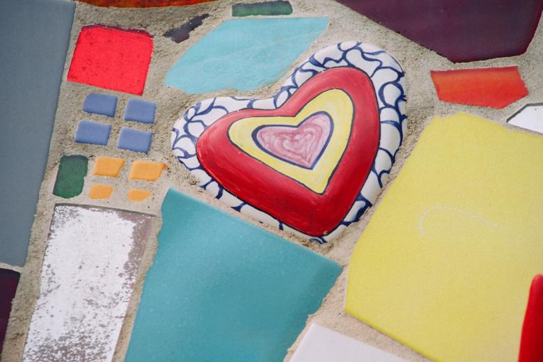 Free stock image of Painted Heart created by Pixabay
