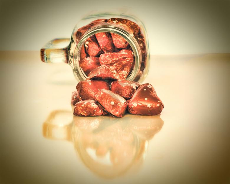 Free stock image of Valentine's day candy with texture created by Geoffrey Whiteway