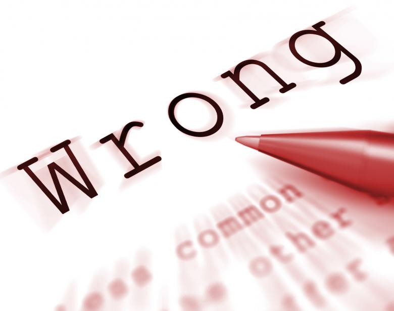 Free stock image of Wrong Word Displays False Bad Or Improper created by Stuart Miles