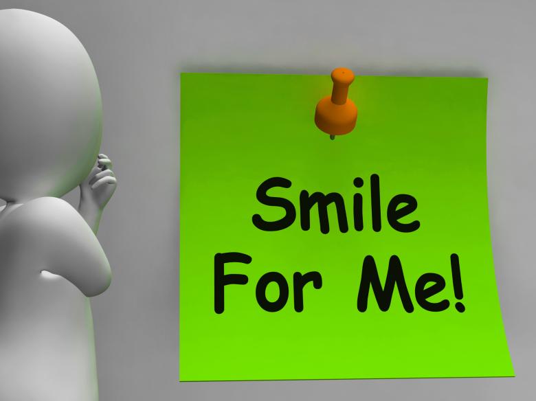Free stock image of Smile For Me Note Means Be Happy Cheerful created by Stuart Miles