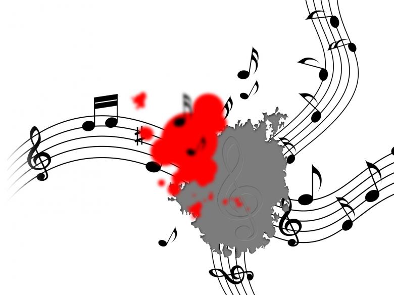 Free stock image of Splat Music Shows Musical Note And Clef created by Stuart Miles