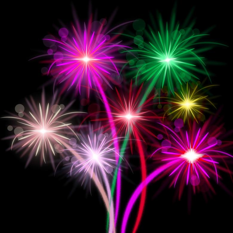 Free stock image of Fireworks Color Represents Explosion Background And Celebrate created by Stuart Miles