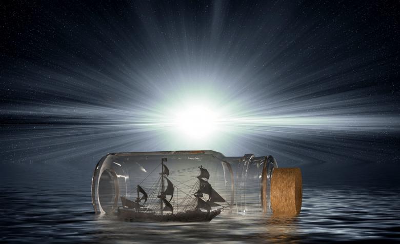 Free stock image of Boat in a Bottle created by bykst