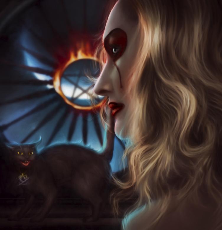 Free stock image of Lady on Halloween created by Pixabay