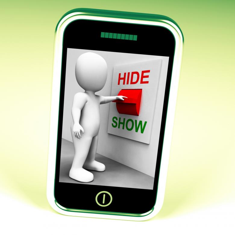 Free stock image of Show Hide Switch Means Conceal or Reveal created by Stuart Miles