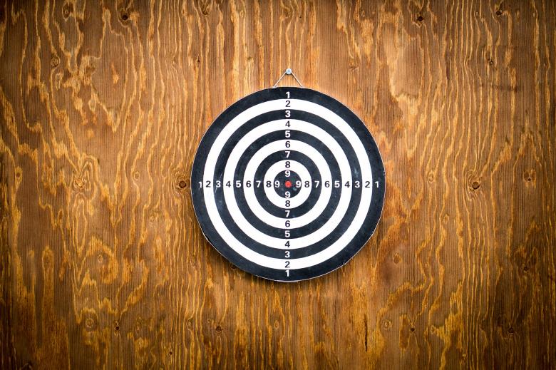 Free stock image of Dart Board created by Pixabay