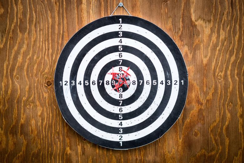 Free stock image of Dart Board created by Pixabay
