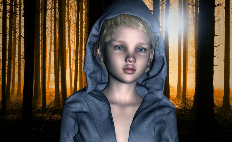 Free stock image of 3D Girl in Forest created by bykst