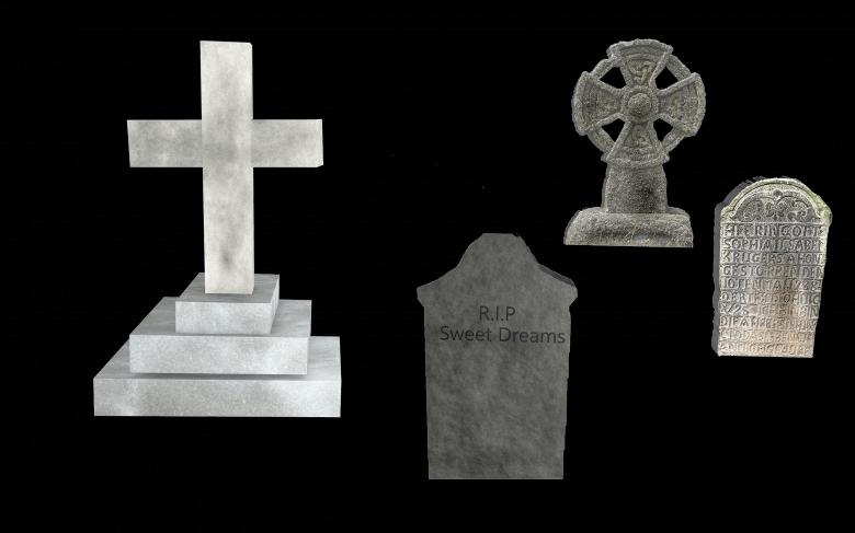 Free stock image of Tombstones Set - Isolated created by bykst