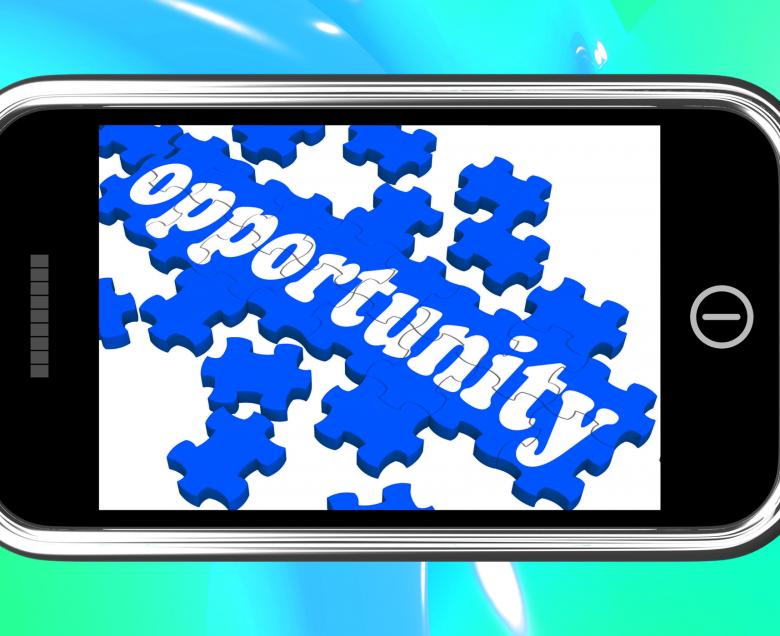 Free stock image of Opportunity On Smartphone Shows Big Chances created by Stuart Miles