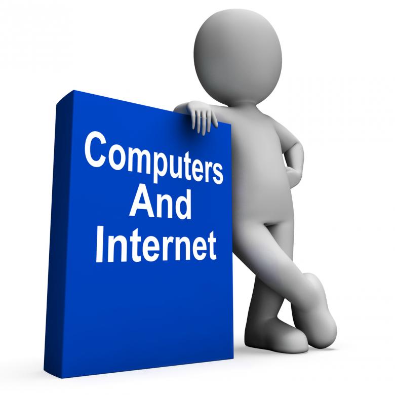 Free stock image of Computers And Internet Book With Character Shows Web Research created by Stuart Miles