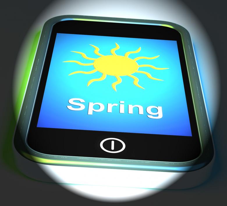 Free stock image of Spring On Phone Displays Springtime Season created by Stuart Miles
