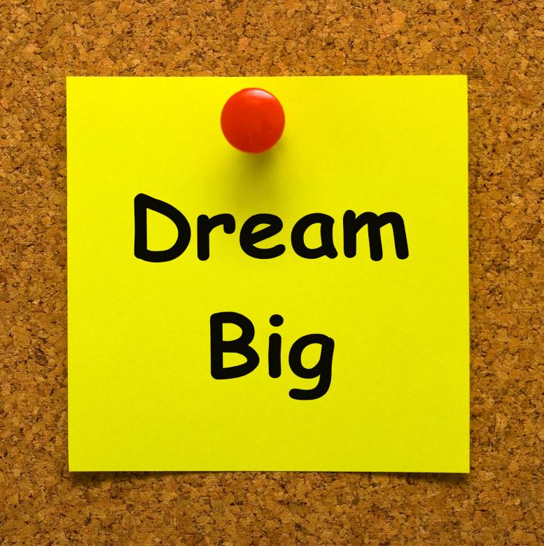 Free stock image of Dream Big Note Means Ambition Future Hope created by Stuart Miles