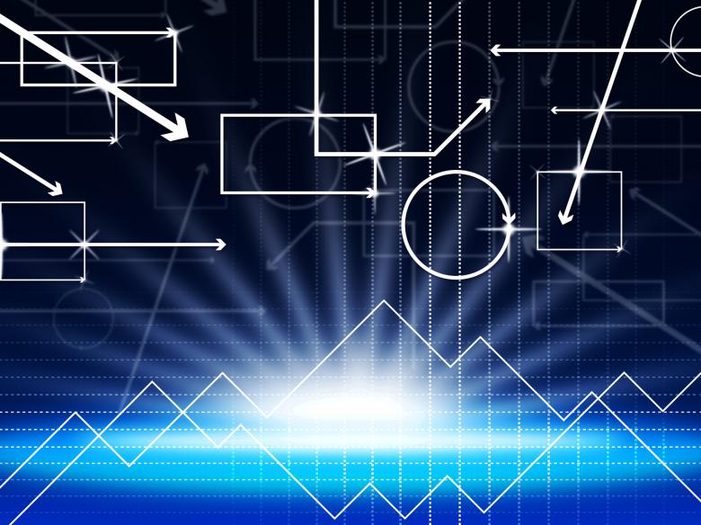 Free stock image of Blue Shapes Background Shows Spikes And Bright Light created by Stuart Miles
