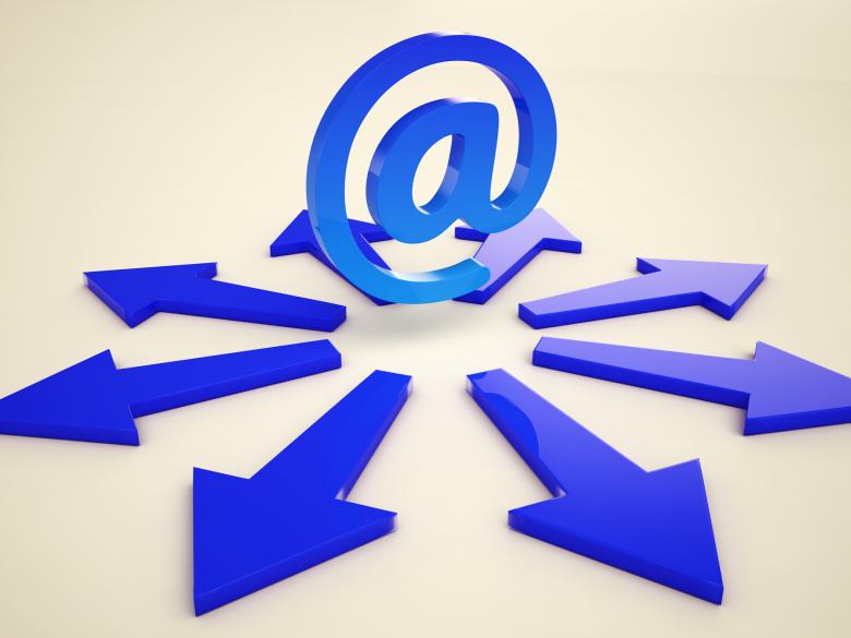 Free stock image of Email Arrows Shows Post Correspondence Through Web created by Stuart Miles
