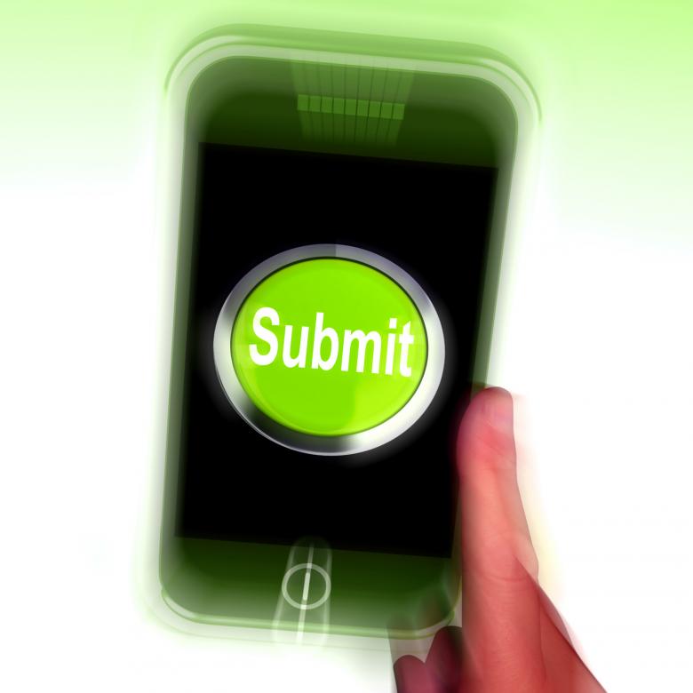Free stock image of Submit Mobile Means Submitting On Entering Online created by Stuart Miles
