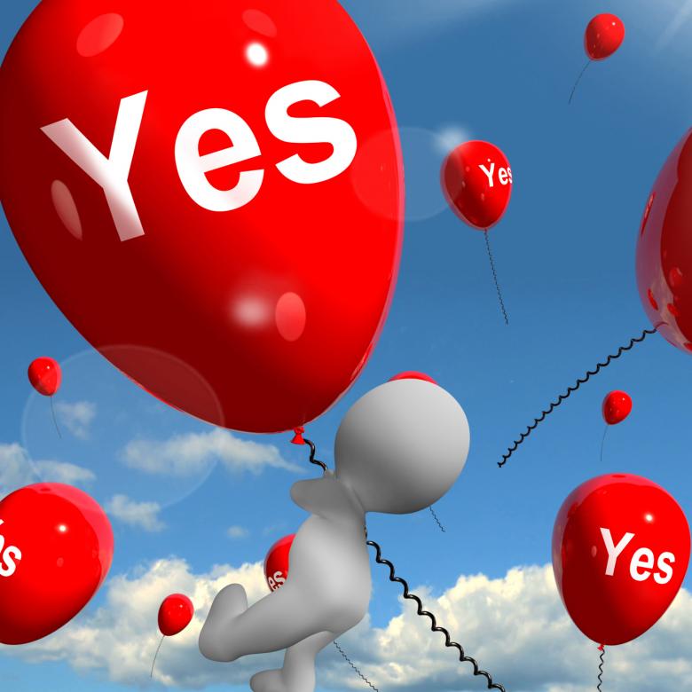 Free stock image of Yes Balloons Means Certainty and Affirmative Approval created by Stuart Miles