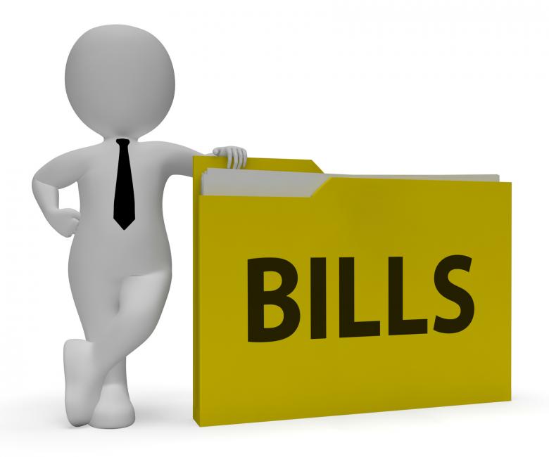 Free stock image of Bills Folder Indicates Arranging Finance And Organized 3d Rendering created by Stuart Miles