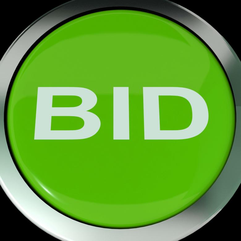 Free stock image of Bid Button Shows Online Auction Or Bidding created by Stuart Miles