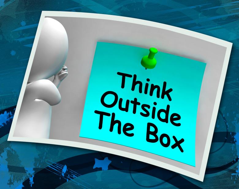 Free stock image of Think Outside The Box Photo Means Different Unconventional Thinking created by Stuart Miles