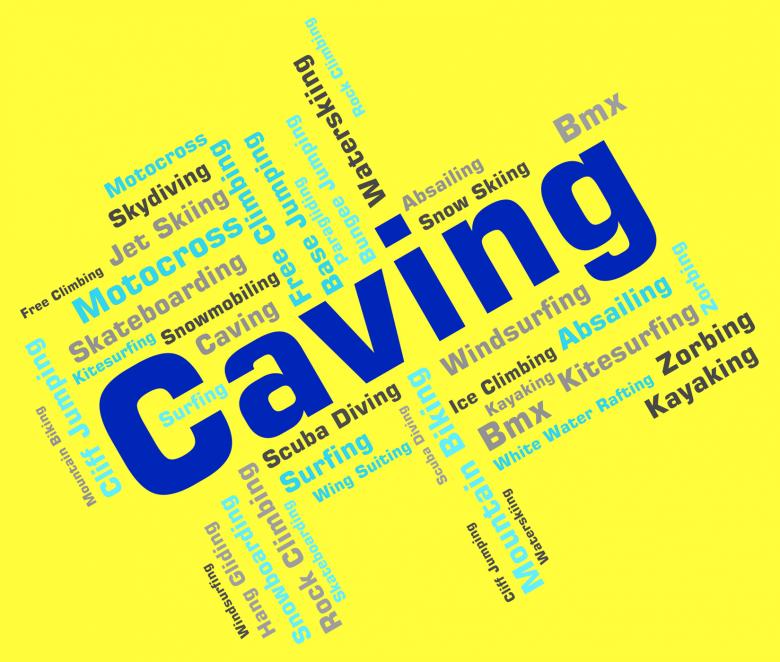 Free stock image of Caving Words Shows Cave Climbing And Active created by Stuart Miles