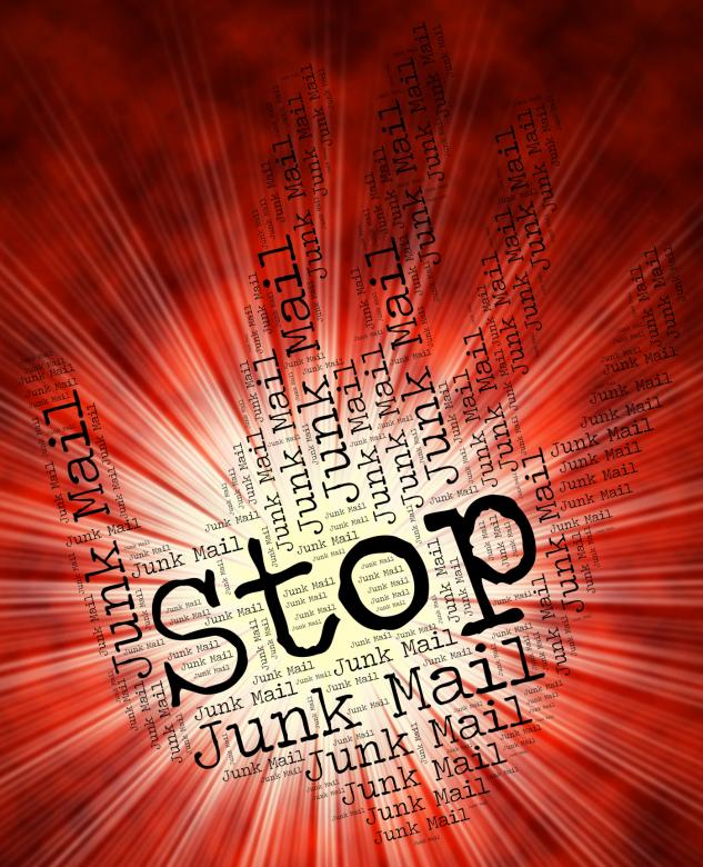 Free stock image of Stop Junk Mail Shows Restriction Email And Spam created by Stuart Miles