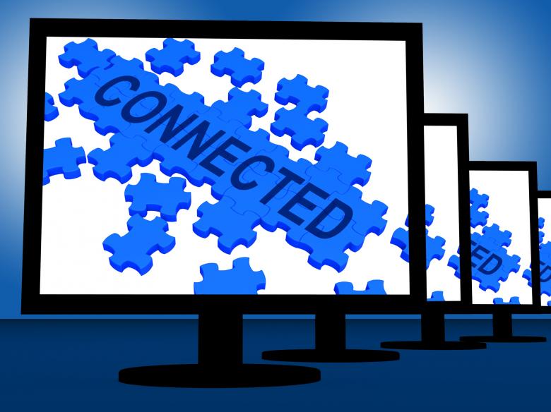 Free stock image of Connected On Monitors Shows Global Communications created by Stuart Miles
