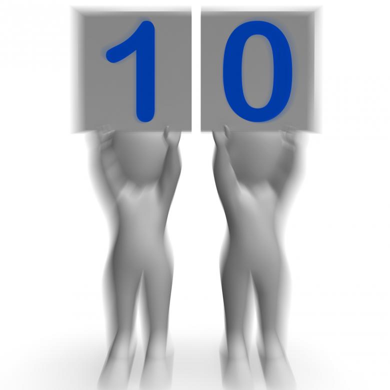 Free stock image of Ten Placards Show Best Marks And Results created by Stuart Miles