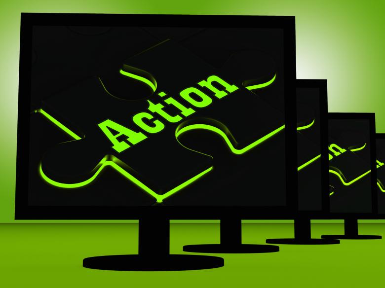 Free stock image of Action On Monitors Showing Acting created by Stuart Miles