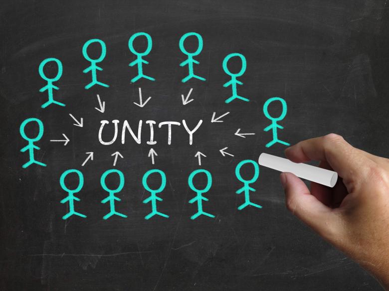 Free stock image of Unity On Blackboard Shows Partner Unity Or Cooperation created by Stuart Miles
