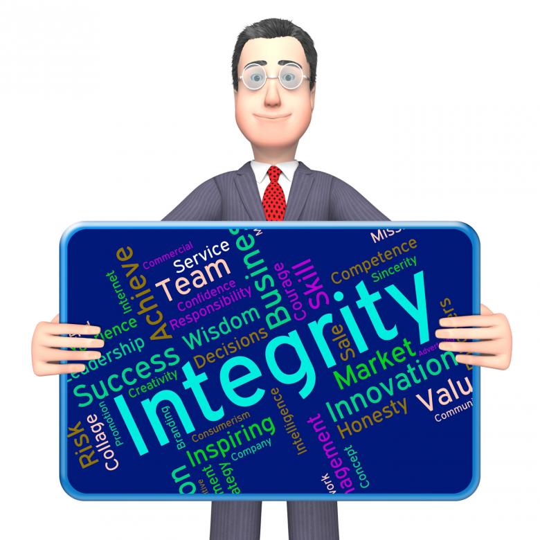 Free stock image of Integrity Words Means Sincerity Decency And Righteousness created by Stuart Miles