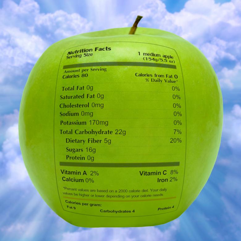 Free stock image of Nutritious Apple With Health Facts created by Stuart Miles