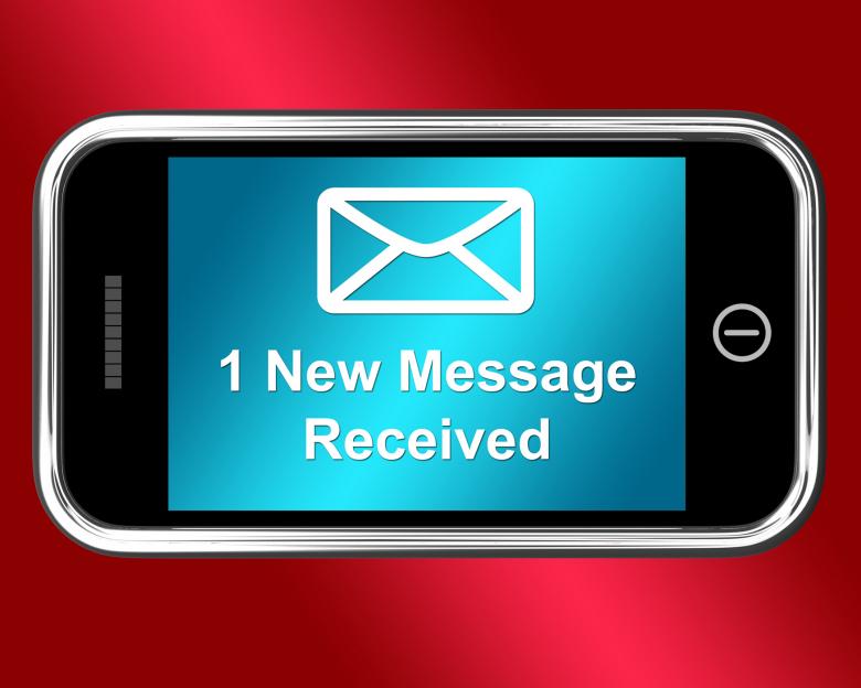 Free stock image of Email Envelope On Mobile Shows Message Received created by Stuart Miles