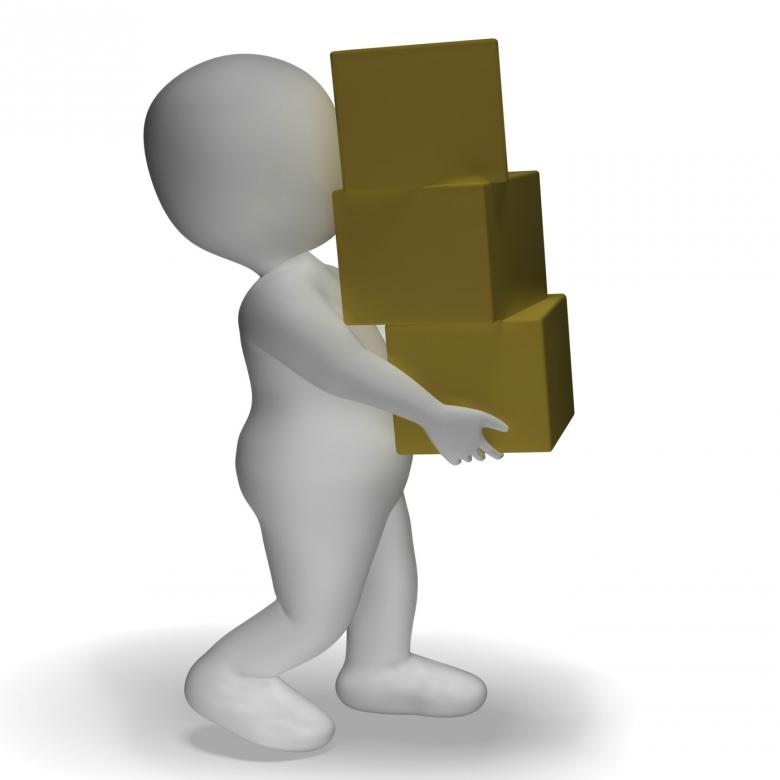 Free stock image of Delivery By 3d Character Showing Packages Postal created by Stuart Miles