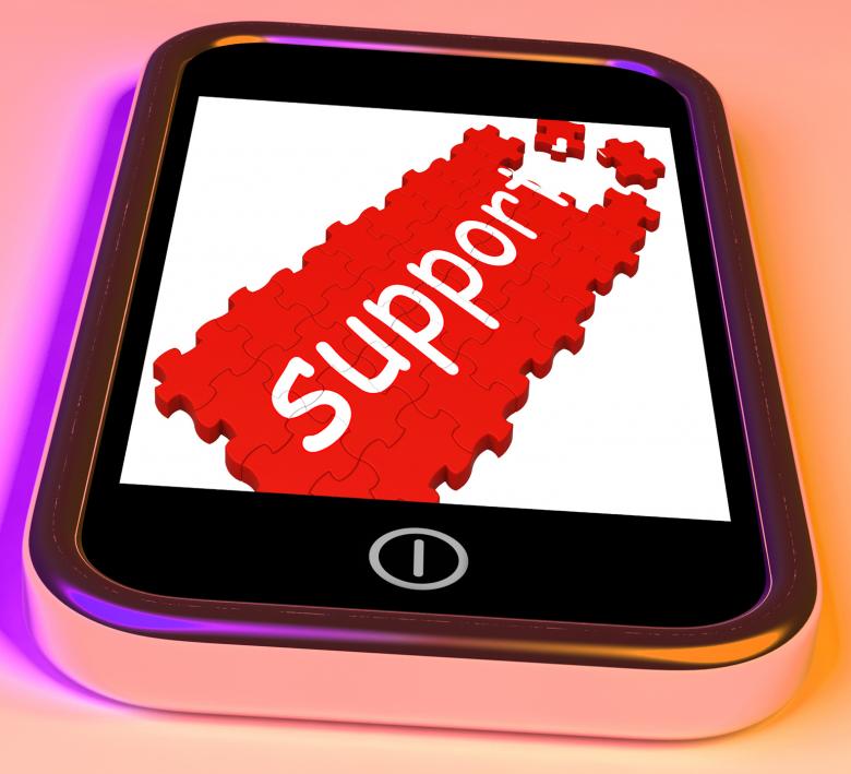 Free stock image of Support On Smartphone Showing Cellphones Customer Service created by Stuart Miles