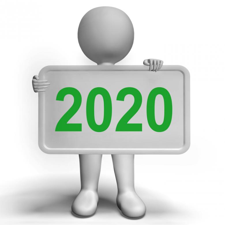 Free stock image of Sign Showing Year Two Thousand And Twenty created by Stuart Miles